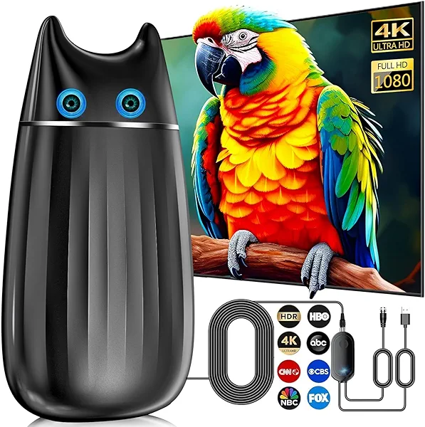 Strongest Digital Antenna for Smart TV Indoor with Amplifier for Local Channels - 38FT Coax Cable