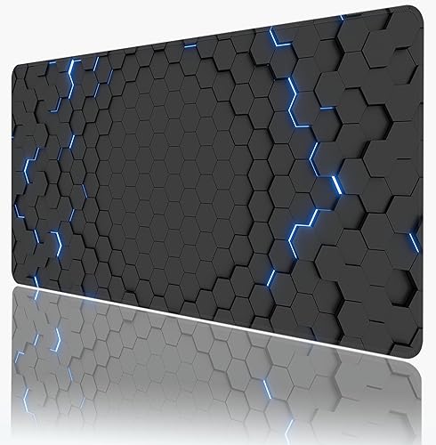 Vista 33 de Alfombrilla de mouse grande con diseño de flor de cerezo en acuarela, tamaño XXL de 35.4 x 15.7 pulgadas, alfombrilla de mouse grande extendida