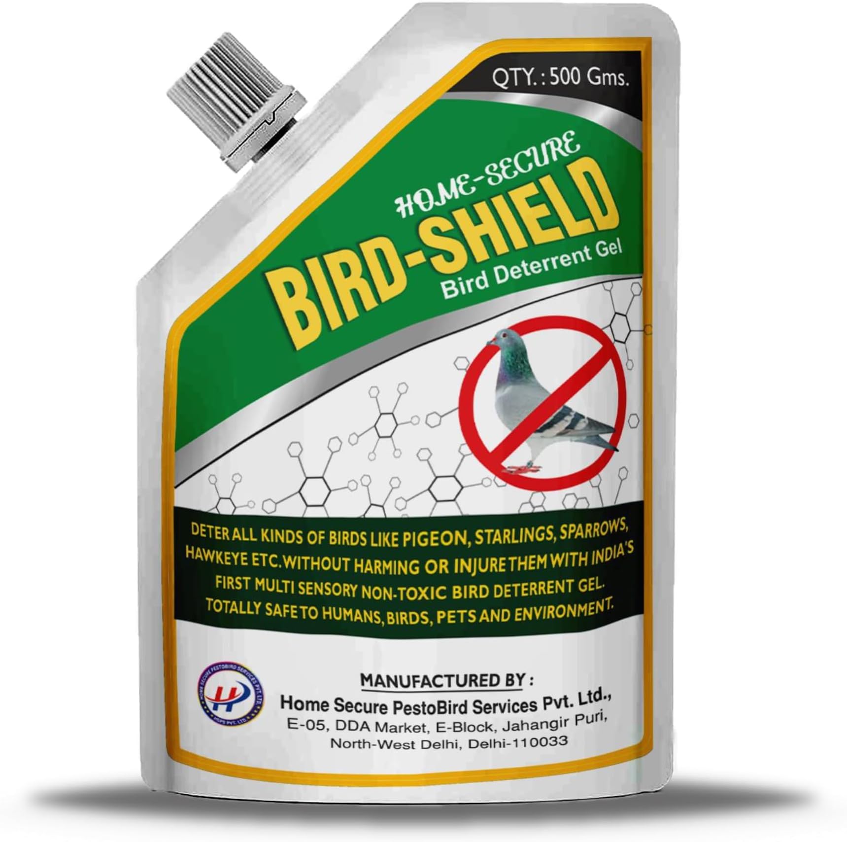 - Bird-Shield Bird Repellent Gel | Non-Toxic, Eco-Friendly Anti Bird Repellent | Effective Long Lasting Bird Control Gel for Pigeons | Smell Free Transparent-500gm