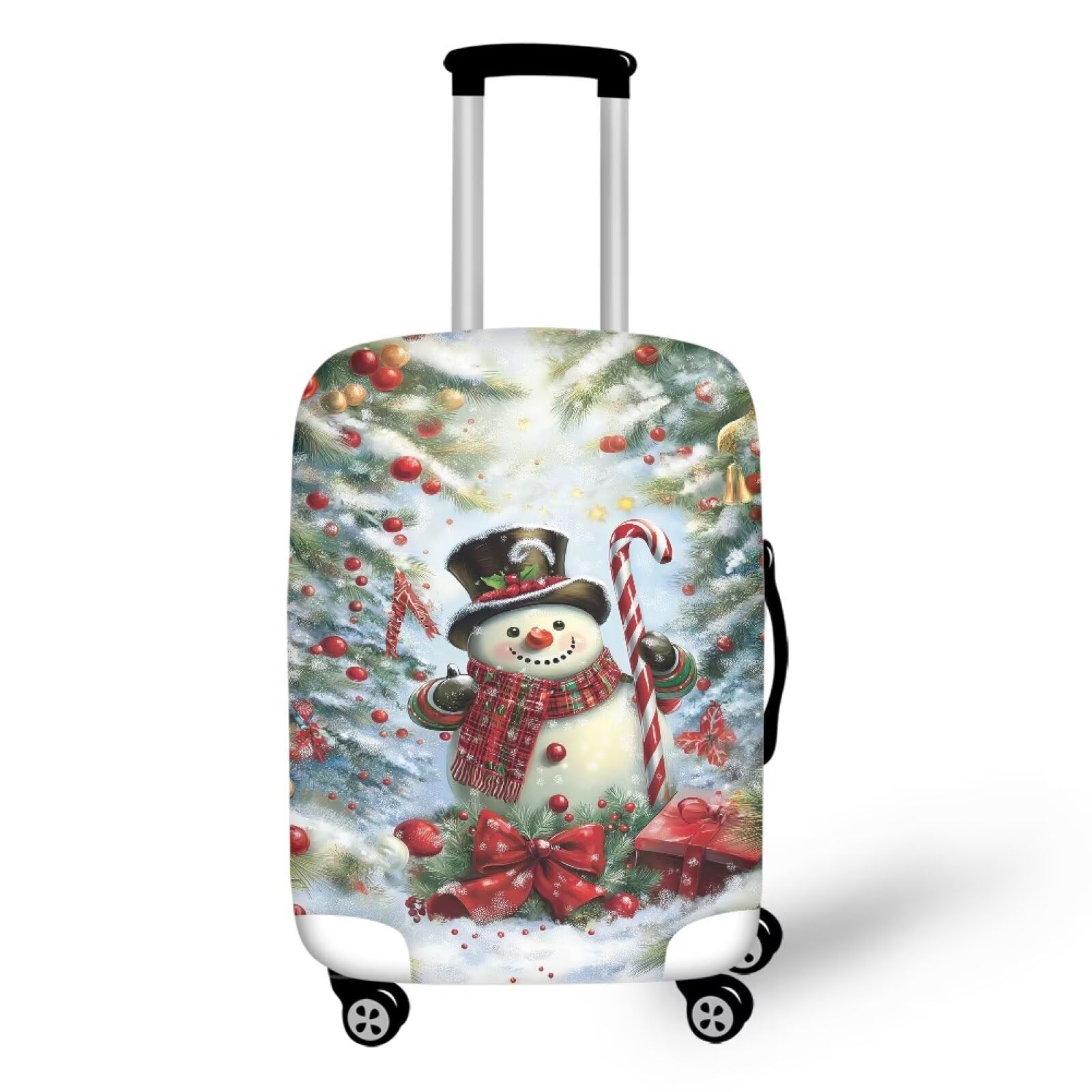 Christmas Snowman Suitcase Covers for Luggage,Travel Luggages Cover,Dustproof Carry on Luggages Covers,Travel Luggage Cover Suitcase Protector