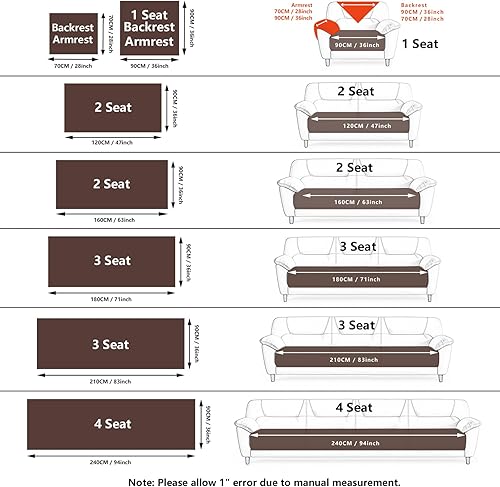 Miniatura 6 de Funda cálida de felpa jacquard geométrica para sofá, funda suave y divertida para sofá, funda antideslizante para sofá seccional, protector de