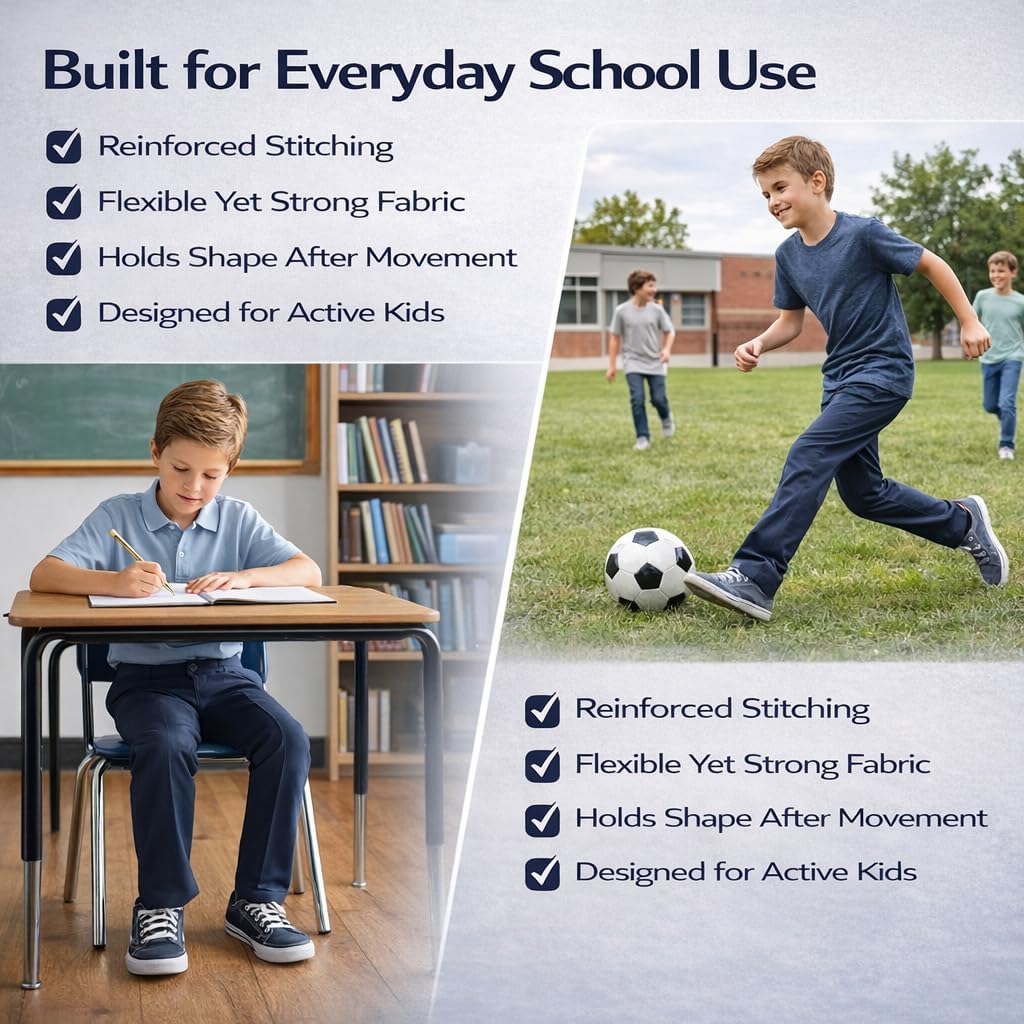 INGEAR Boys School Pants – Soft Stretch Uniform Dress Pants for Daily School Wear, Activities & Special Events - Image 5