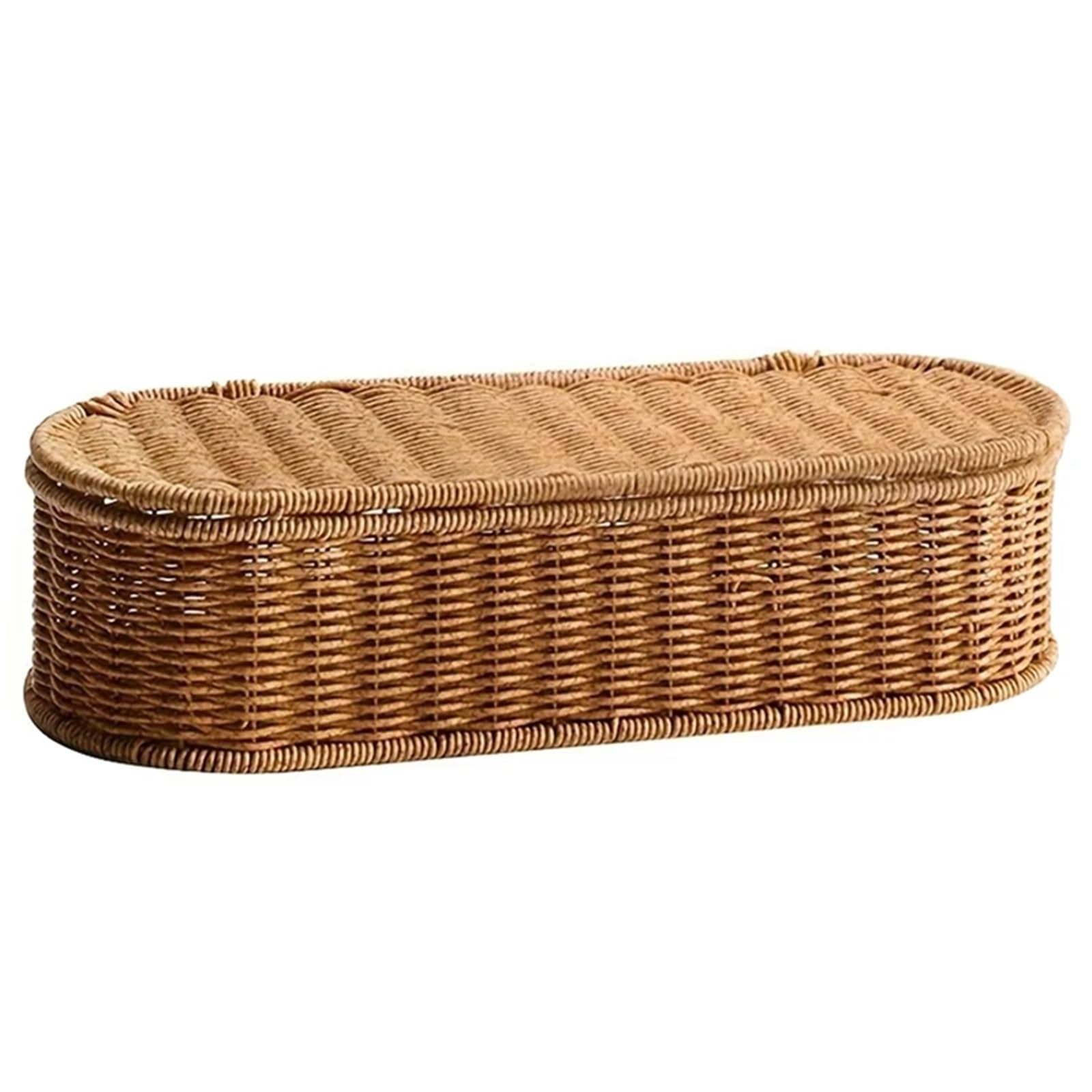Boîte en rotin contre la poussière avec panier tressé de rangement pour la maison