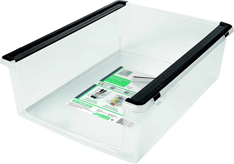 Ordene - Organizador Plástico Multiuso Encaixável para Sapatos, Cor Cristal, Linha My Closet