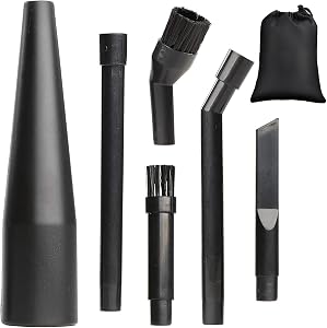 6-Piece Micro Cleaning Nozzle Kit, Vacuum Attachments with Storage Bag, Vacuum Attachments for Compact Wet Dry Shop Vacuum