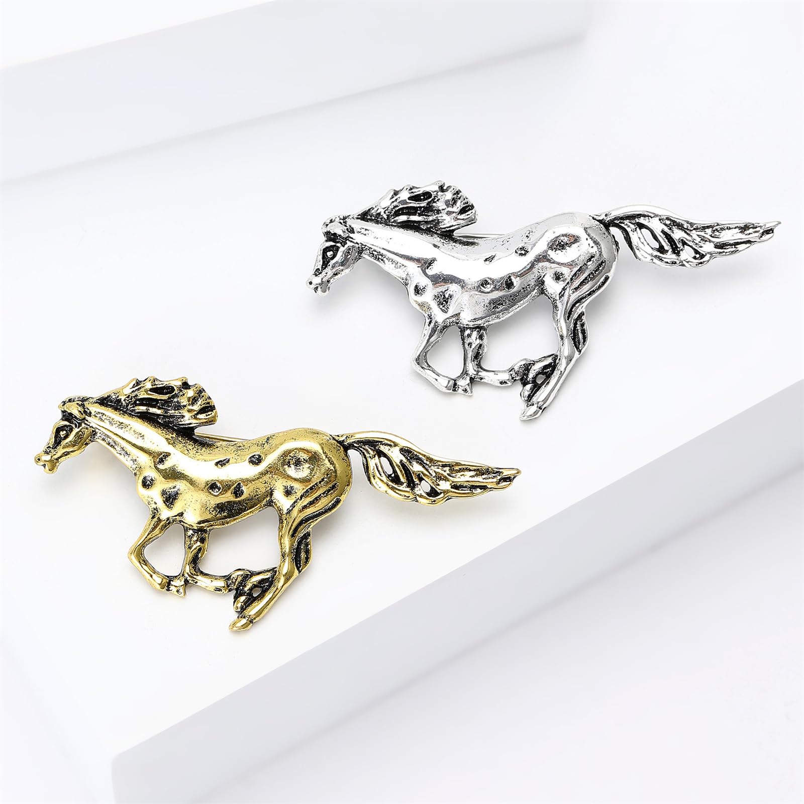 coadipress Broche de caballo para hombres y mujeres, lindo Mustang para correr, carreras de caballos, regalo ecuestre, sombrero, chaqueta, mochila, accesorio de joyería occidental