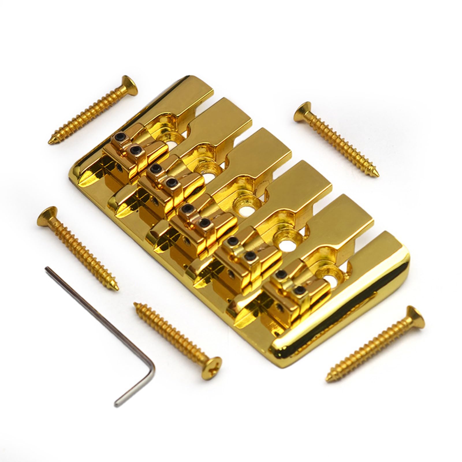 COPLKY 5 String Bass Bridge A Top Load Tailpiece with Saddles for Electric Bass, Precisions Electric Instruments