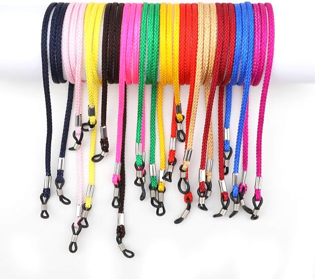 Hifot 12 Pack Eyeglasses Strap Eyewear Retainer, Sunglasses Reading Glasses Holder Strap, Spectacles Chain Lanyard Cord(Random Color)