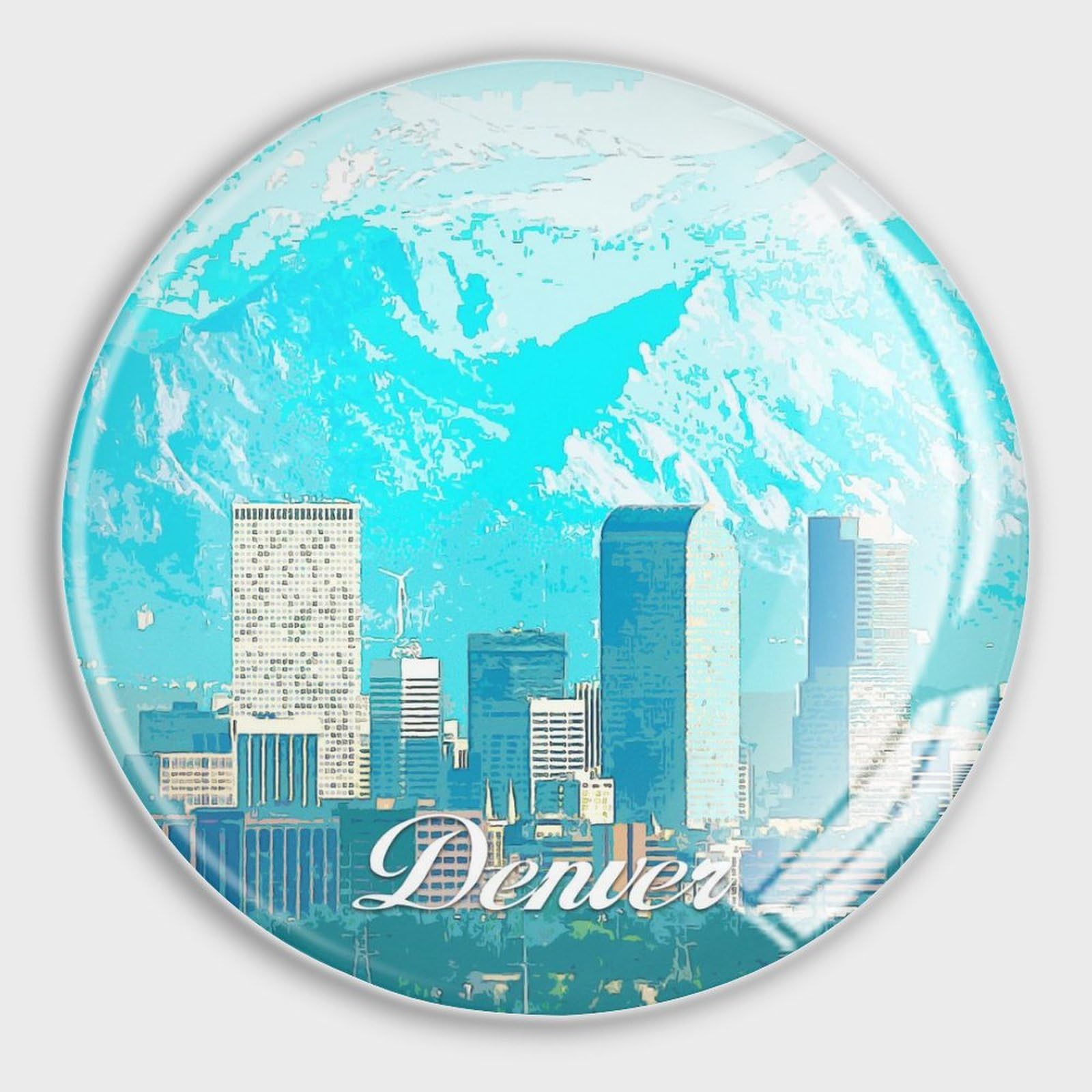 Aimants de réfrigérateur Denver en verre lot de 4 pour tableau blanc et cuisine