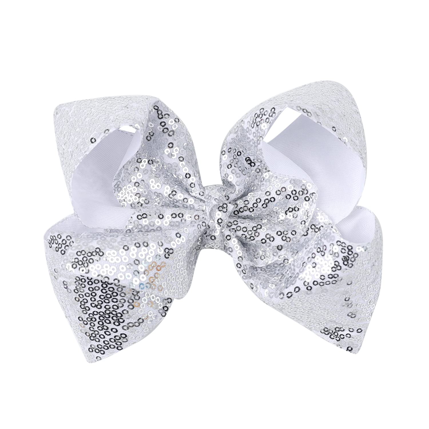 Sparkling Silver Rhinestone Hair Bow Chassé Rhinestone Swish Performance Hair Bow - Glitter  main image 2