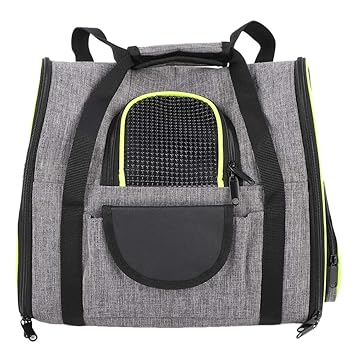 Pet Bag, Folding Pet Bag, Can Hand Carried Or Can Single Shoulder Carrying, for Cat Carrier Pet Carrier Cat Backpack Dog Backpack(PTk066-grey Green)