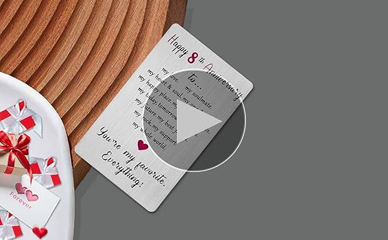 Amazon.com : 8 Year Anniversary Card for Men Women Him Her