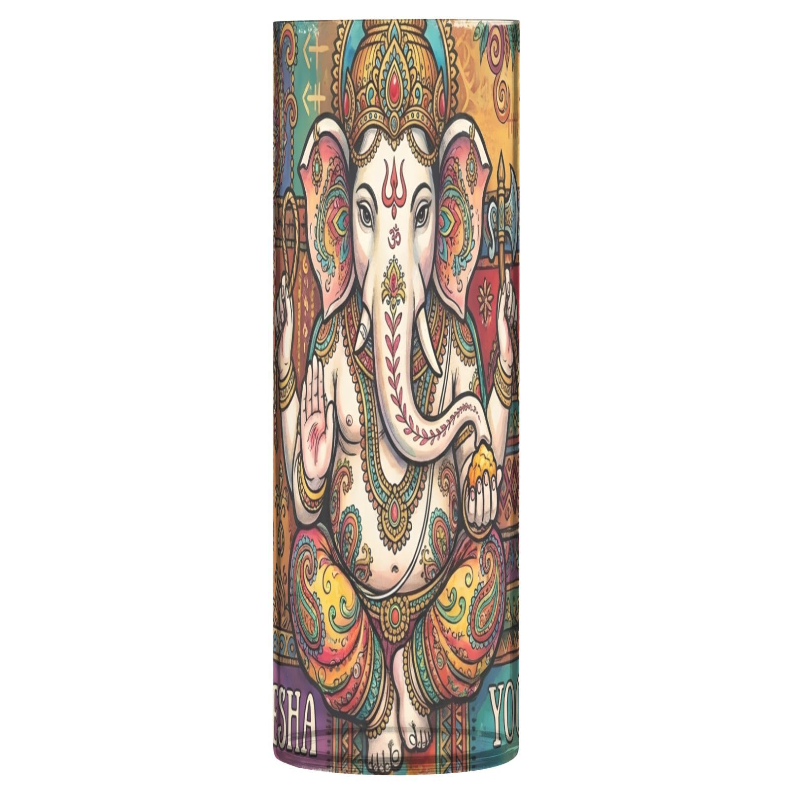 Botella decorativa de plástico con mandala de elefante moderno