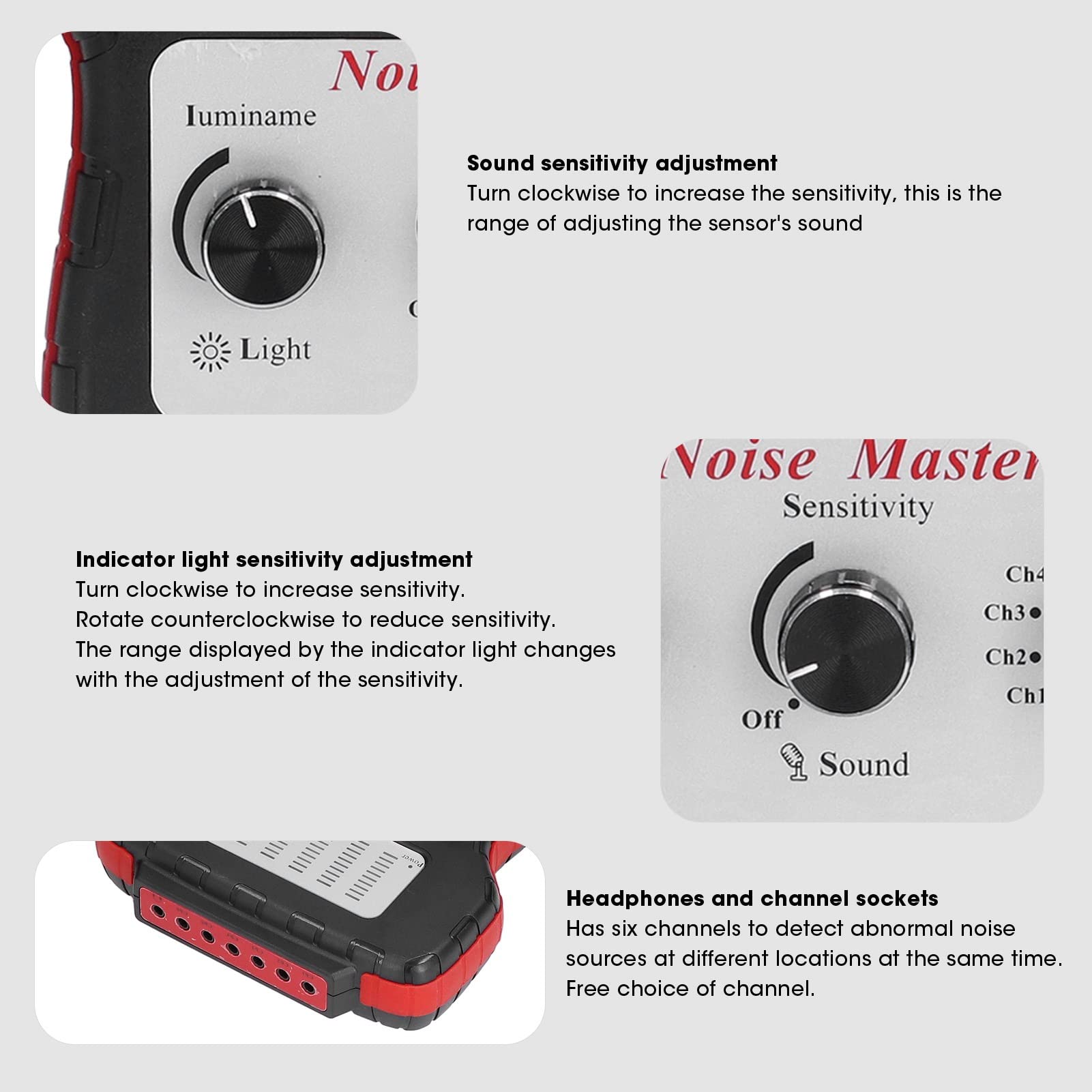 Stéthoscope Électronique de Voiture à 6 Canaux, Outil de Diagnostic de Moteur Automobile, Test de Bruit Anormal de Transmission
