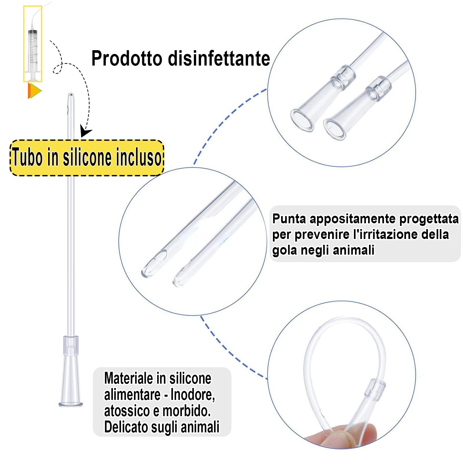 Siringa Alimentatore Manuale per Uccelli e Pappagalli con Bocca a Cucchiaino per Cibo Liquido Riutilizzabile