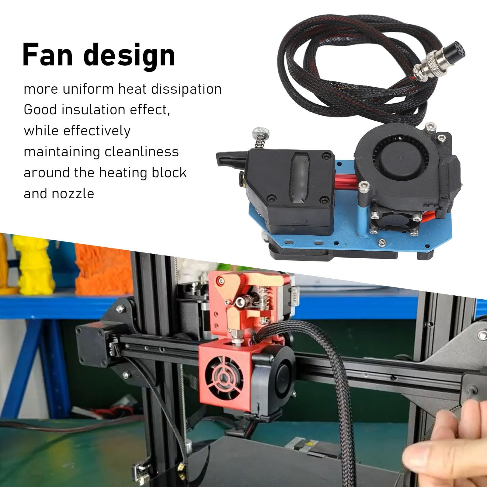 Kit D'extrudeuse Tout Métal avec Dissipateur Thermique et Bloc de