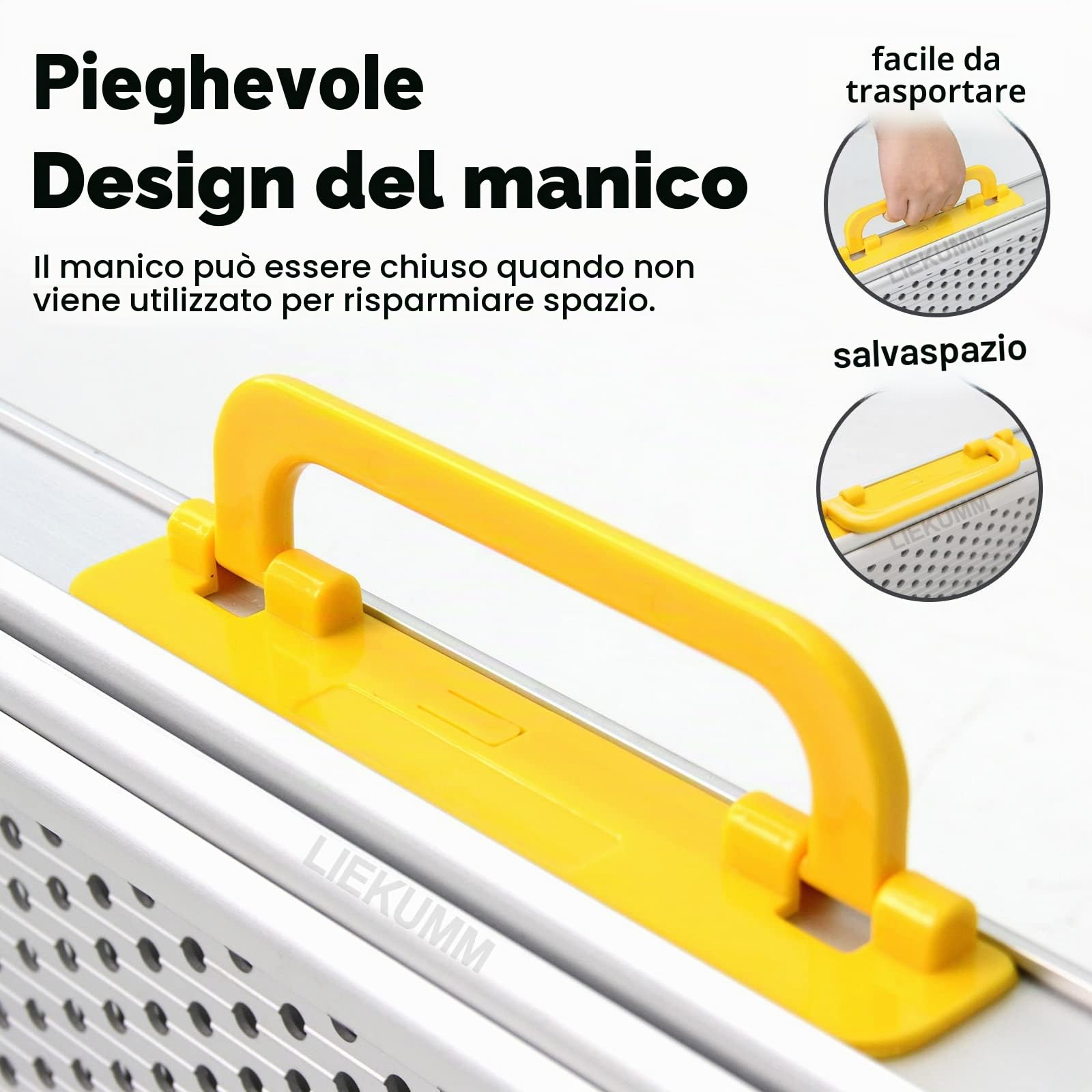 LIEKUMM Rampa per Sedia a Rotelle, 126cm-300cm Rampe di Carico Telescopiche in alluminio, Portata 300kg Rampe per Scooter, biciclette, sedie a rotelle manuali