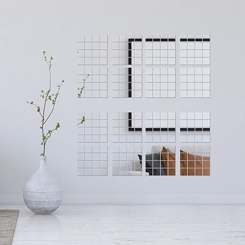 Vista 11 de Jetec Espejo cuadrado acrílico de tamaño mini adhesivo para manualidades y proyectos de bricolaje (50 unidades, 4 pulgadas)