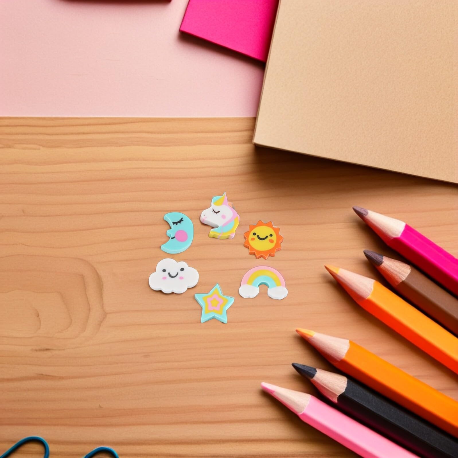 Artibetter Gomme Fantaisie Dessin Animé 180 Pièces TPR pour École