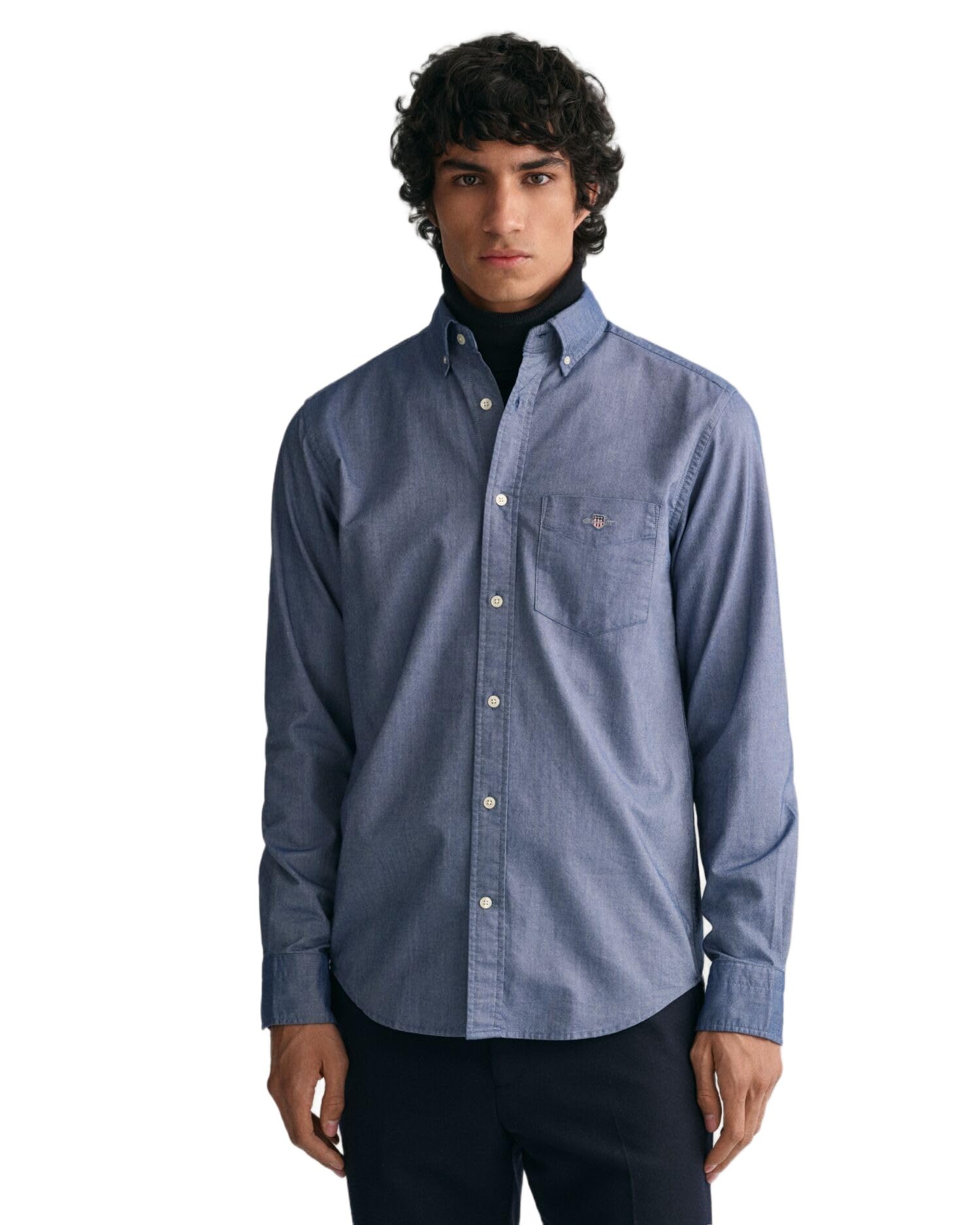 GANT Men's Reg Oxford Banker Bd Shirt, Persian Blue, XXL