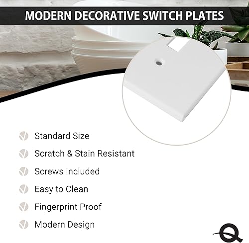 Miniatura 3 de Questech Cubierta de interruptor de luz, placa de pared doble basculante para enchufes eléctricos, placa de interruptor GFCI de 2 cuadras, tamaño