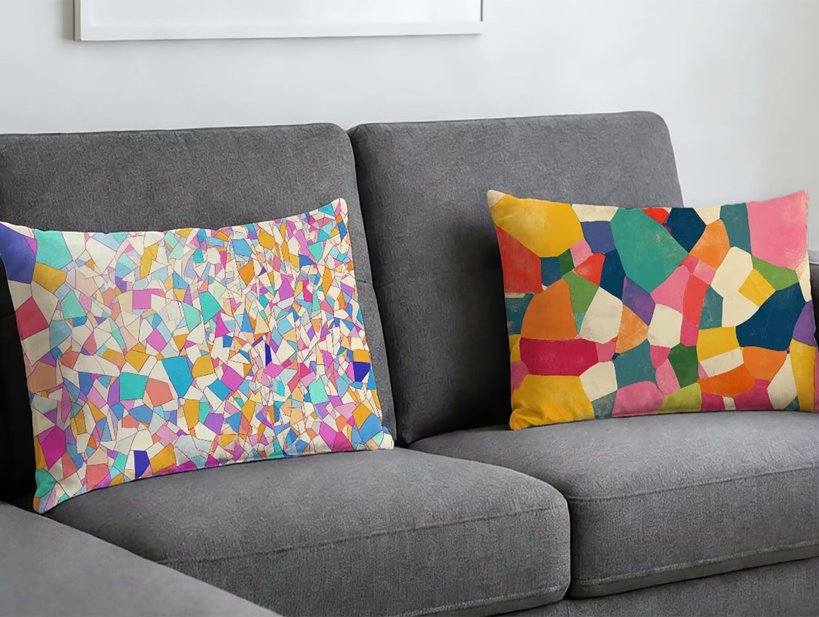 Housse de coussin 40x60 rectangulaire velours pour rénover un canapé usé sans changer de mobilier