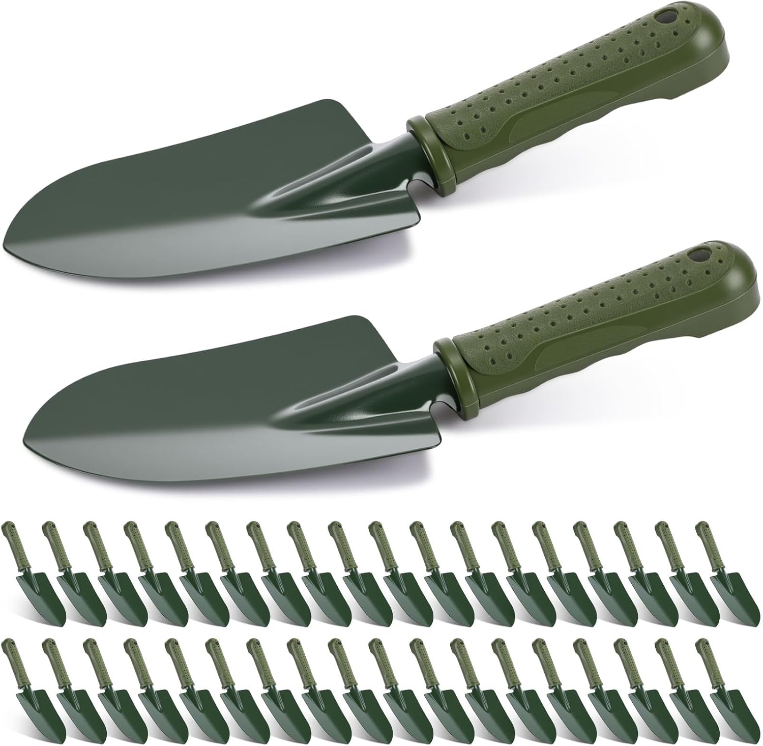 Yaocom 36 Pcs Garden Shovel Trowel Gardening Hand Tools Small Hand Shovels for Digging Metal Trowel Spade with Plastic Handle Anti Slippery for Lawn Yard Home Farm Planting