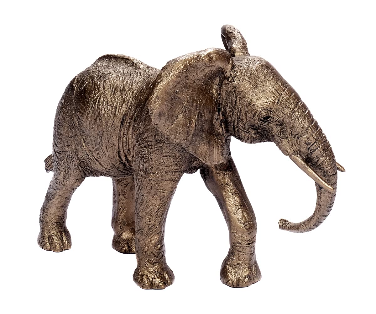 Figura decorativa di design in bronzo e resina artificiale, statuette di animali per soggiorno, regalo artistico, fatto a mano (figura 9)