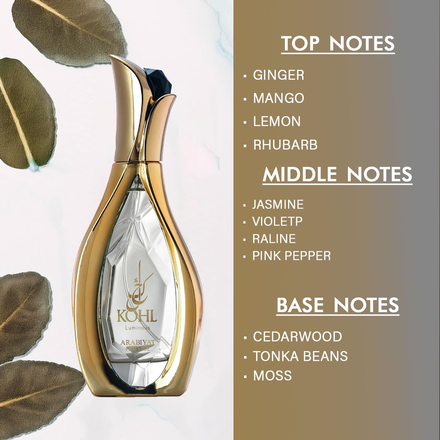 Amazon.com : ARABIYAT PRESTIGE Kohl Luminous Eau De Parfum 3.4FL