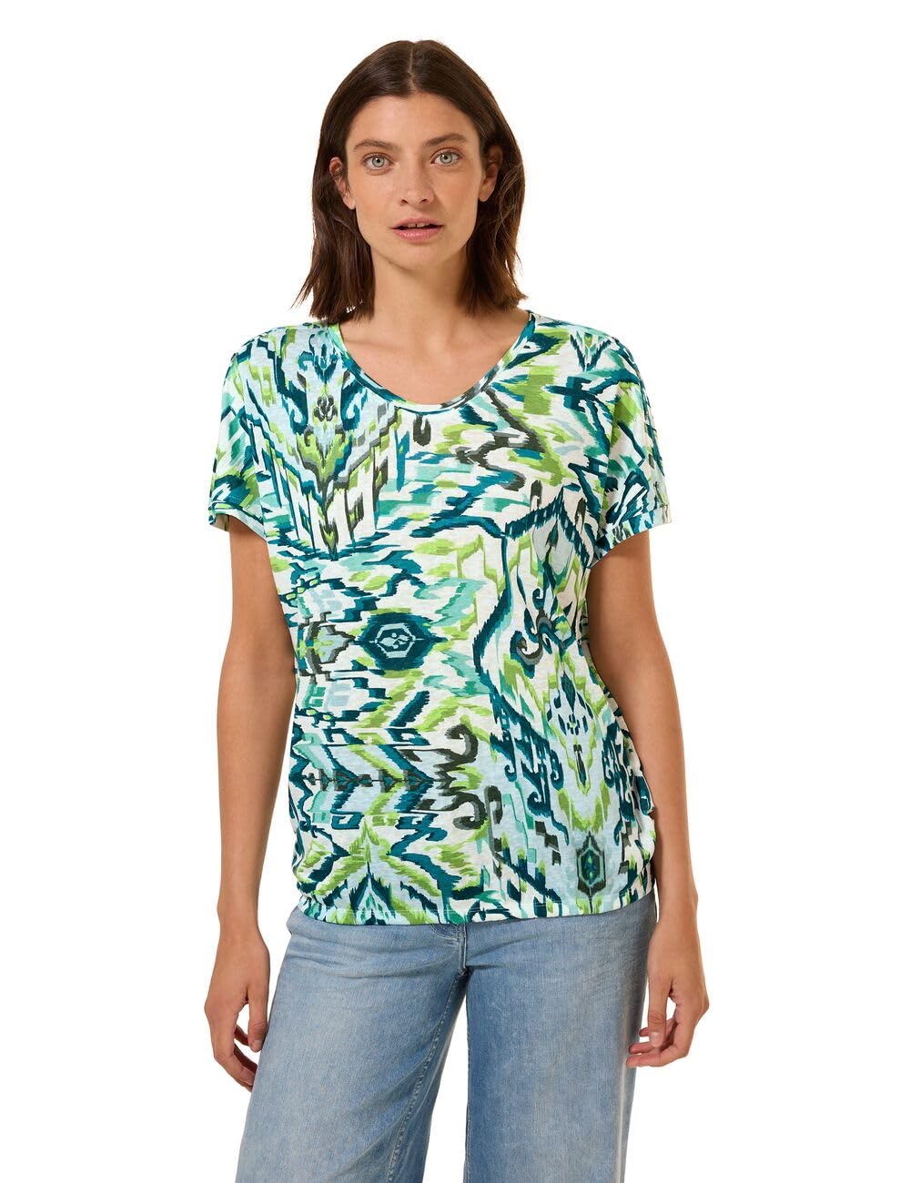 Cecil Women's B322813 T-Shirt, Green Lagoon, M