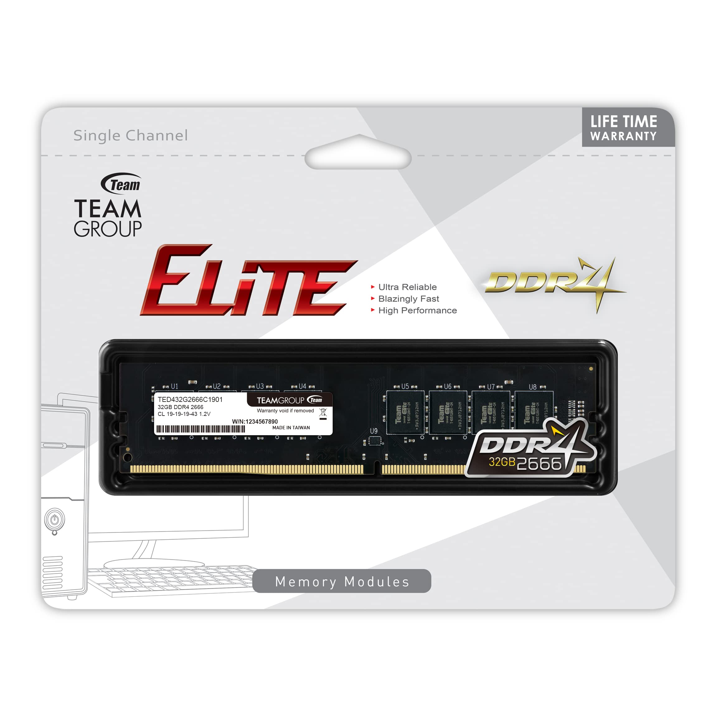 Team DDR4 32GB (16GB×2) 2666MHz デスクトップ用 Amazon.co.jp: Team Elite - DDR4 - Modul - 32 GB - DIMM 288-PIN