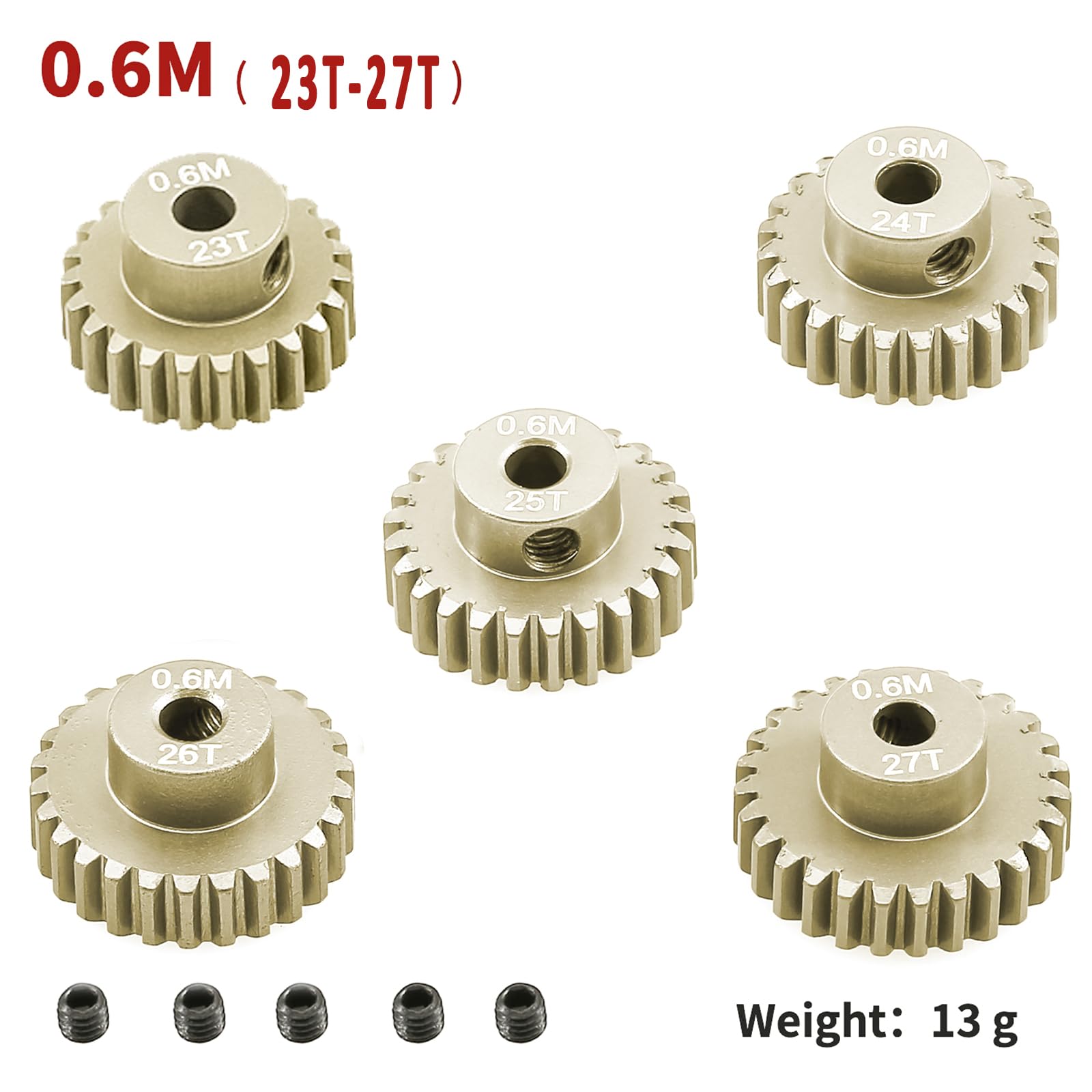 Amazon.co.jp: 0.6M RCピニオンギアセット 3.175mm 23T 24T 25T 26T