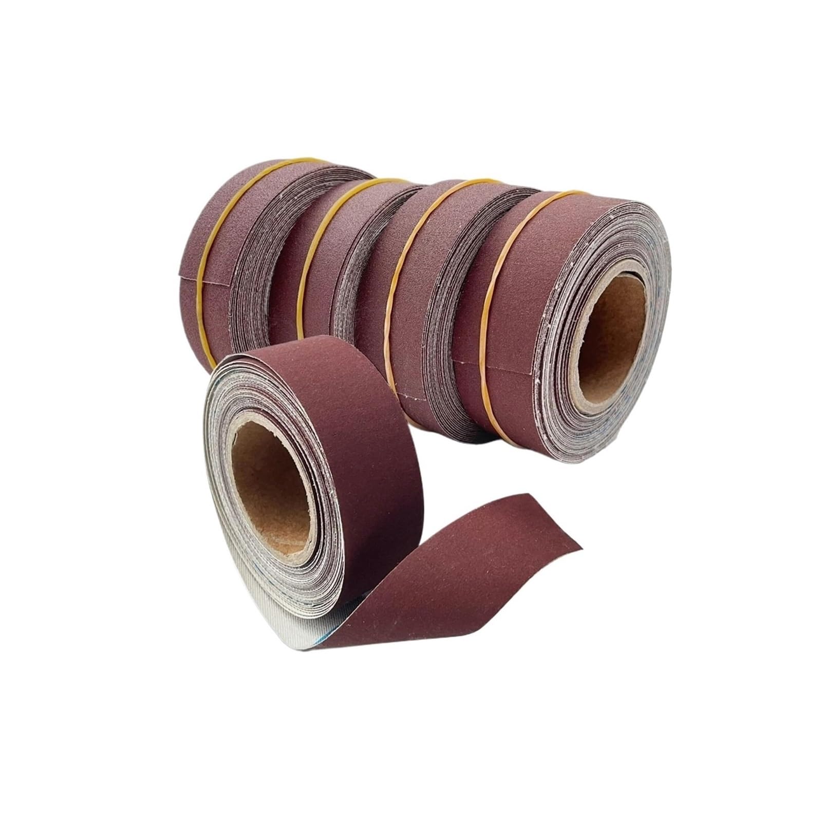 dfEDRd Aluminum Oxide Sanding Belts, Abrasive Sandpaper Roll 8M x 25mm Multiple Grits For Woodworking Metal Glass(150#)