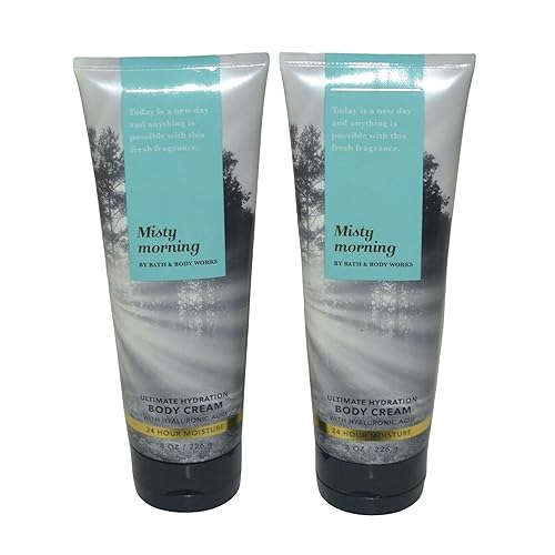 Miniatura 1 de Bath & Body Works Crema corporal Ultimate Hydration (Misty Morning), 8 onzas (paquete de 2)