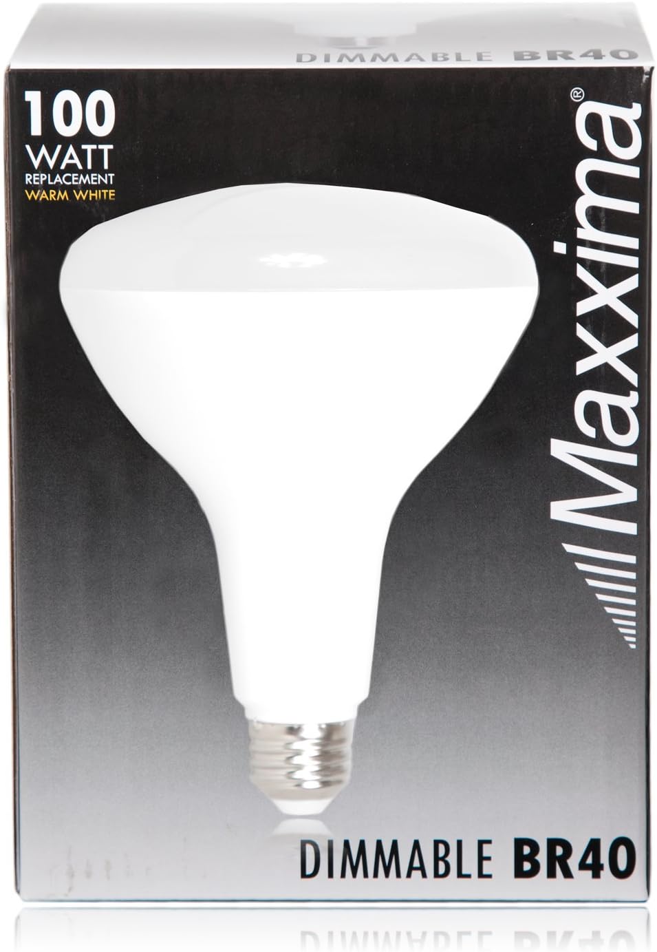 Maxxima BR40 LED Light Bulbs - 3000K Warm White Light, 1500 Lumens, 17 Watt or 100 Watt Equivalent Dimmable Bulb, Energy Star Rated, Perfect for Kitchen, Bedroom, and Living Rooms