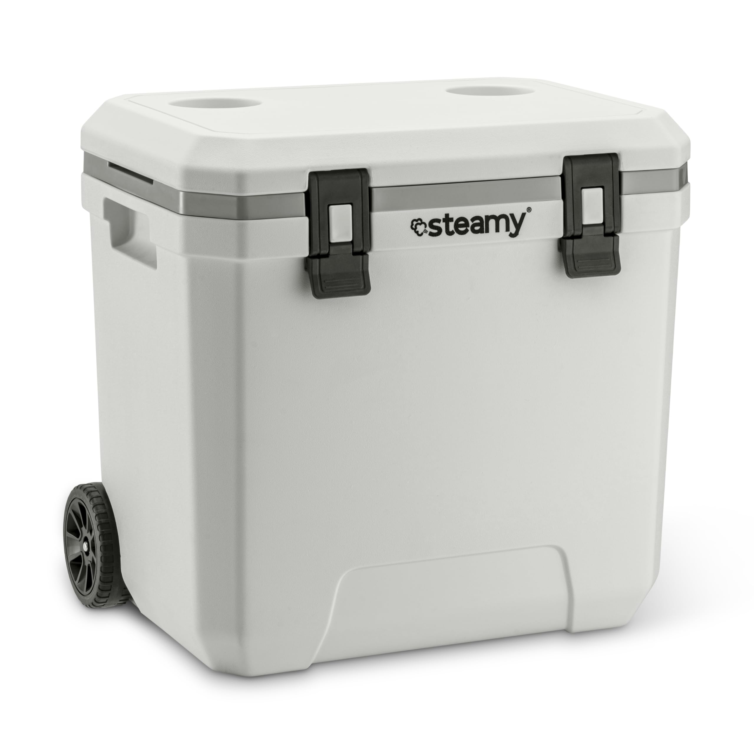 Steamy Marine 36 Nevera Pasiva con Ruedas, 36 litros, Blanco