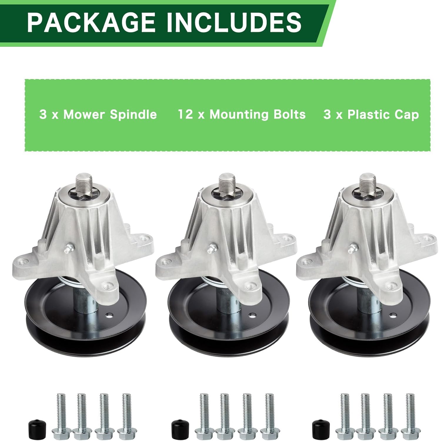 618-06980 918-06980 Spindle Assembly Fit for 50" Deck Cub Cadet ZT1-50 XT1-GT50 RZT-L50 RZT-S50 Troy-Bilt Super Mustang 50 Deck Craftsman Z550 Zero Turn Mower 3 Pack