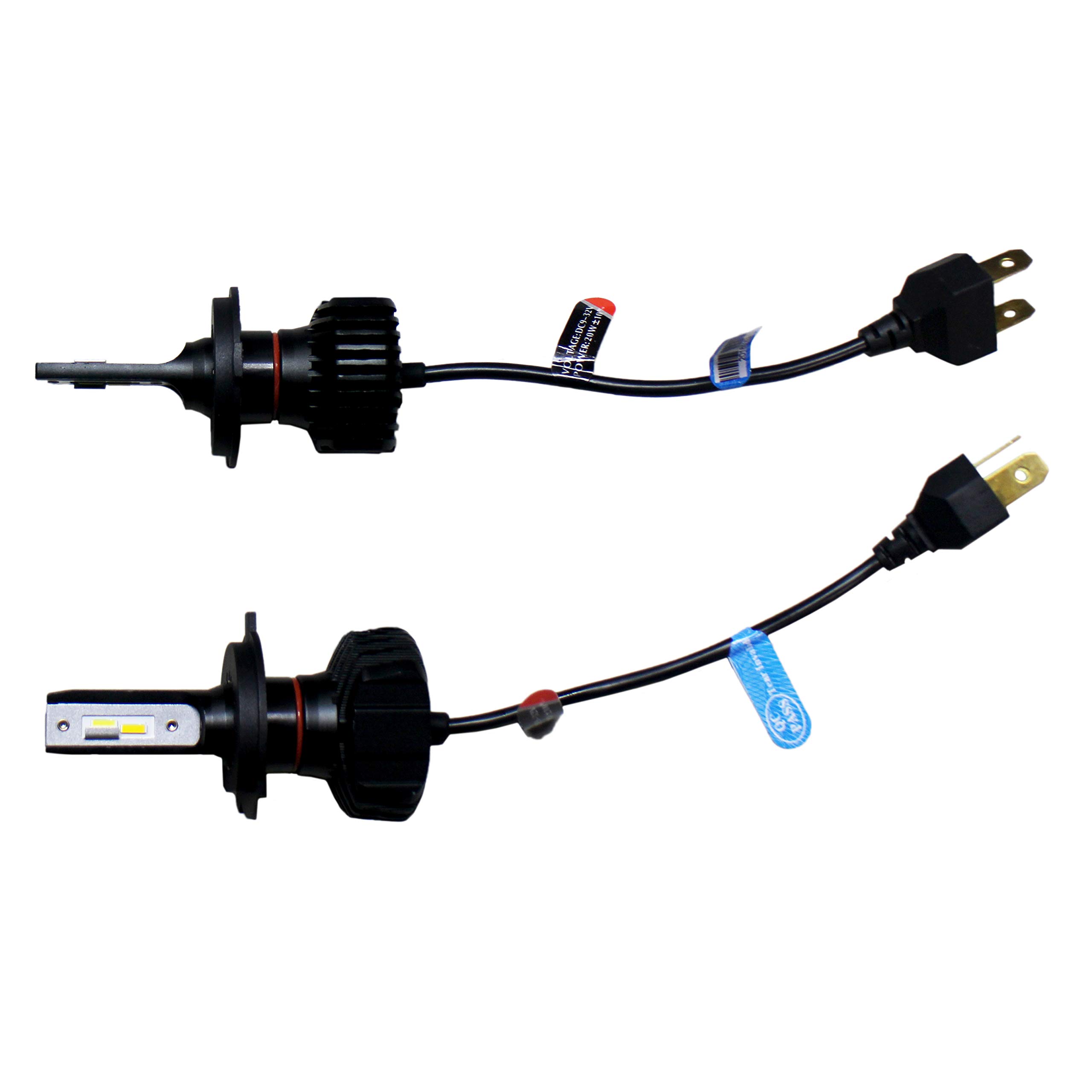 Amazon | 2色切替 LEDヘッドライト H4 Hi/Lo Lo：6000K（ホワイト）Hi