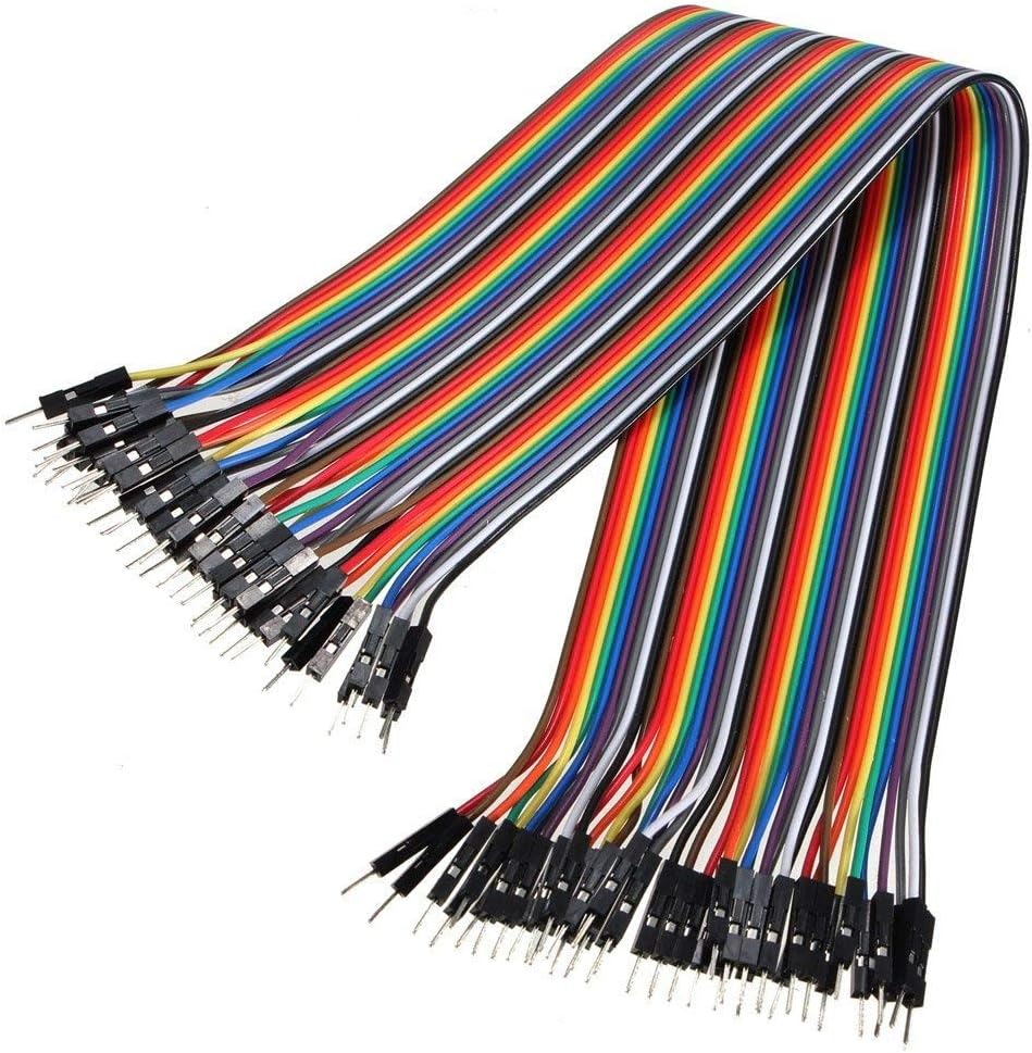 Robotbanao 200mm (20cm) 40pcs Male to Male Dupont Cable Jumper Wire - Multicolor