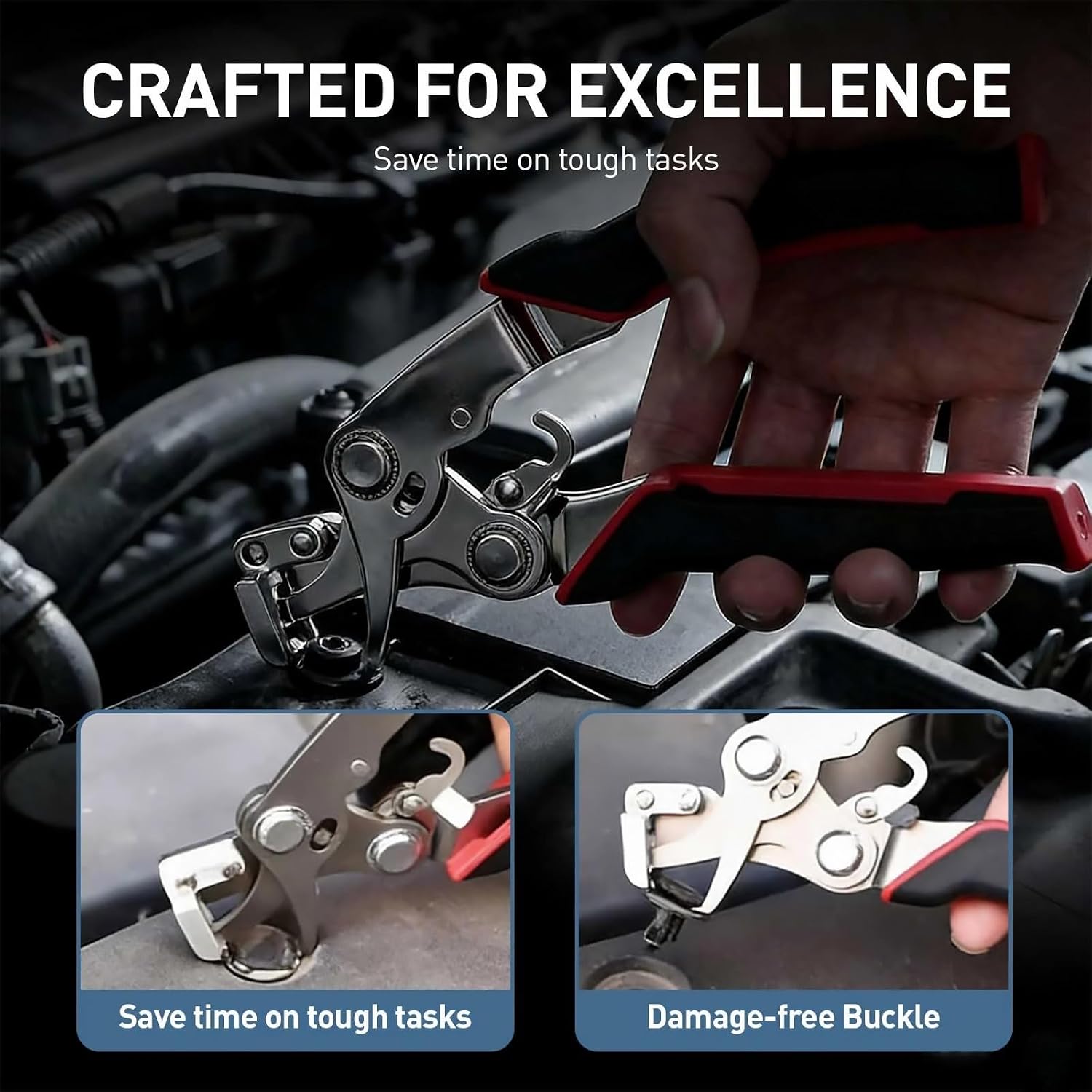 Steel Car Clip Remove Pliers Heavy-Duty Trim Rivets Fasteners Buckles Disassembly Tool for Automotive Repair