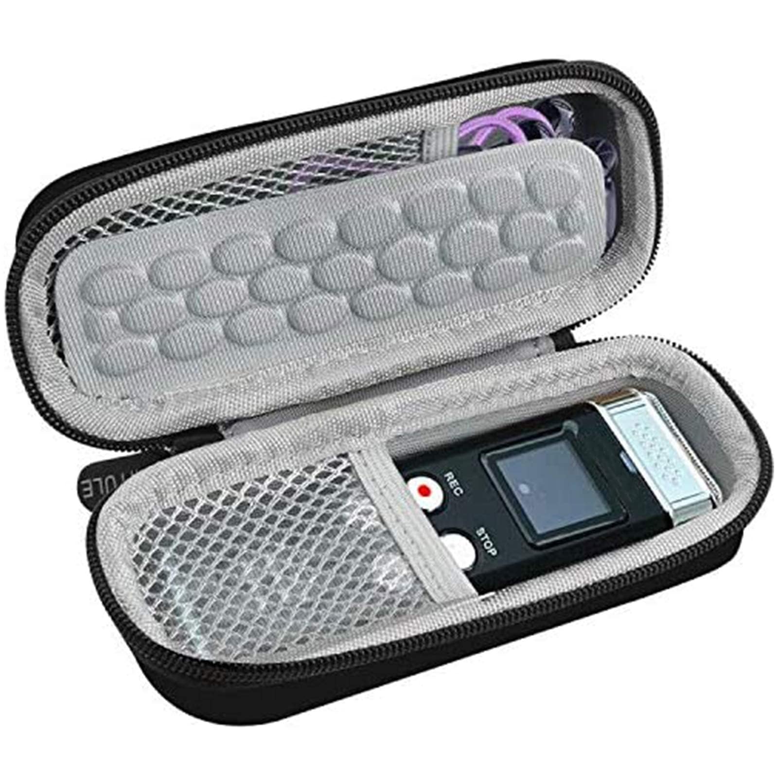 Case Compatible with 136G 128GB Digital Voice Recorder for Aiworth/for Sony ICD-PX370/ 470/560 for EVIDA/for Aomago Activated Recorder Fits for MP3 Player, Earbuds, USB Cable (Box Only)