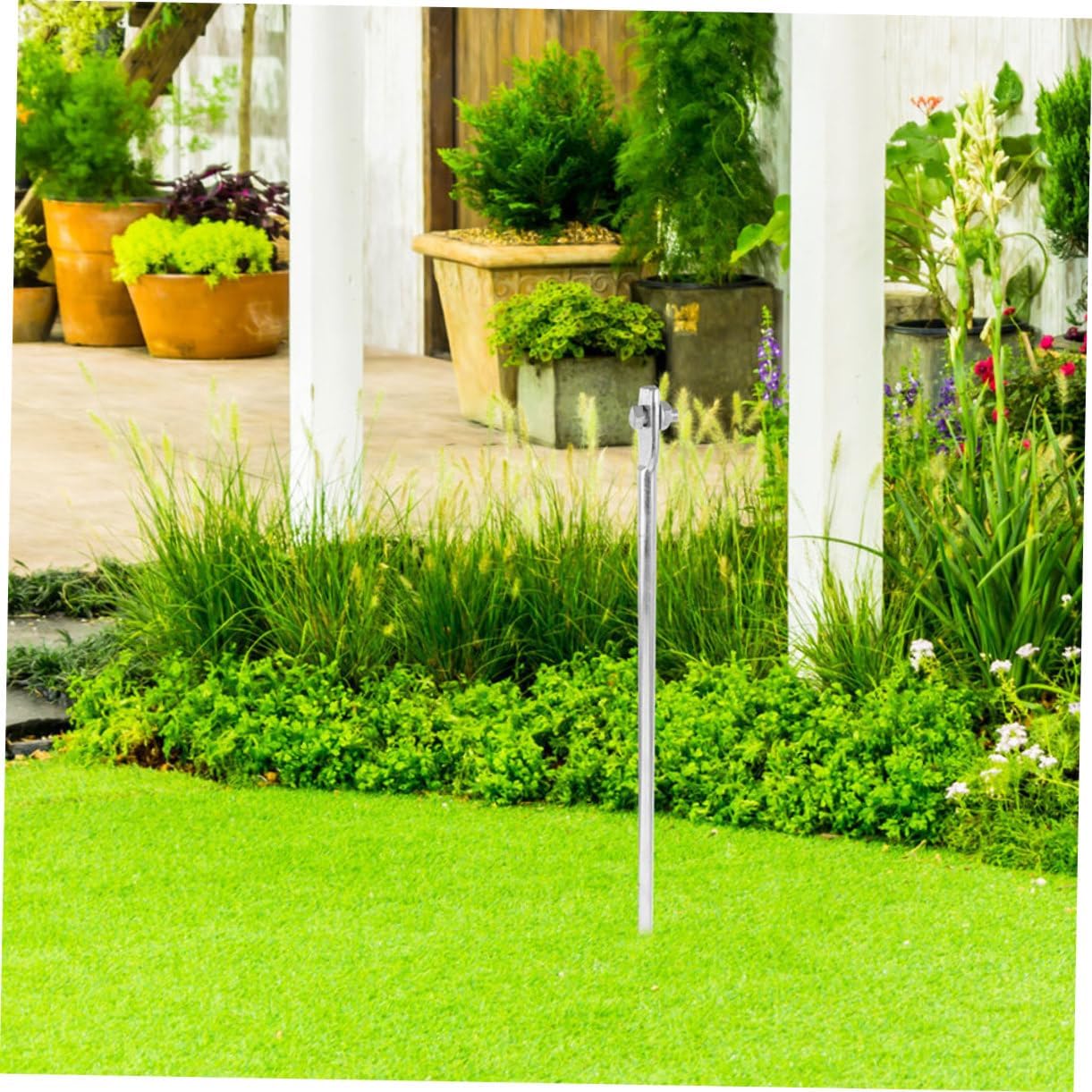 Kisangel 4pcs Ground Rod Clamp Portable Grounding Rods for Home Pile for House Easy Install and Design