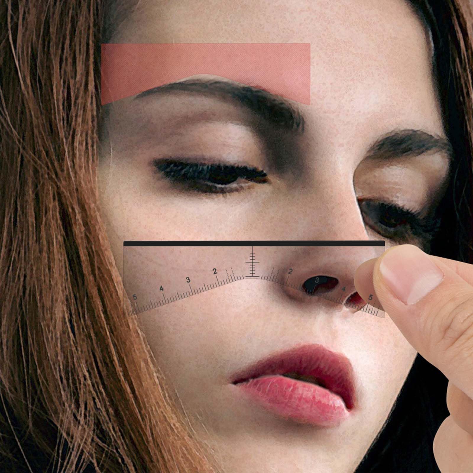 50PCS Eyebrow Stencil Kit with Dual-Ended Brush - Professional Brow Shaping Tools for Precise Makeup Application