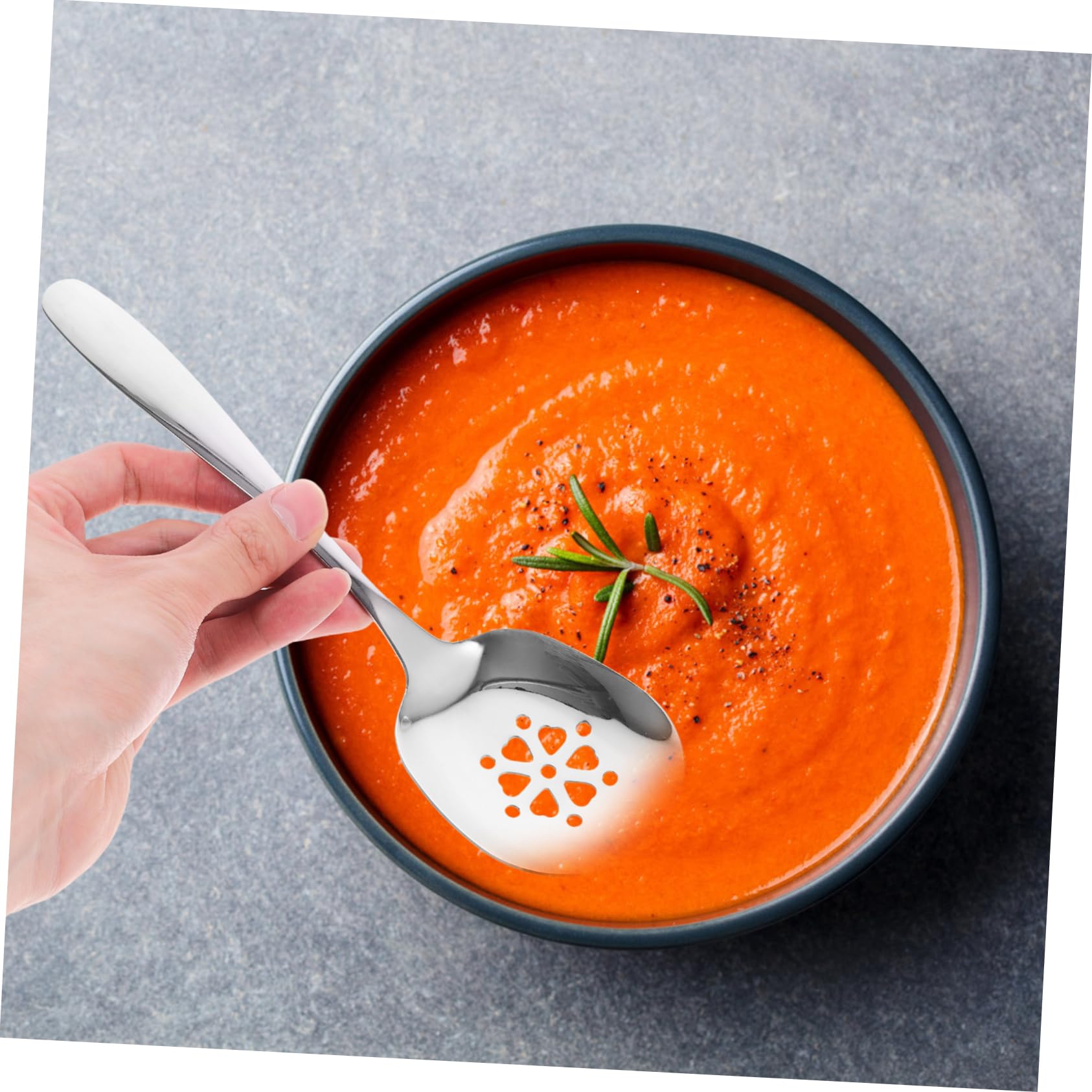 FUNOMOCYA 304 Stainless Steel Serving Spoons Set of 2 Large Slotted Utensils Long Handles for Easy Serving