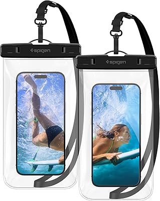 Spigen Aqua Shield A601 Custodia Impermeabile Smartphone IPX8 2 Pezzi Cover Sacca Mare Fino a 7,0