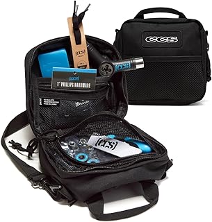 [CCS] Emergency Skate Kit | Hardware, Grip & Skate Tool, Bearings, Wax, & Shoe Laces Options | Skate Trip Essentials | Utility Bag Included Emergency Skate Kit – Deluxe, Black