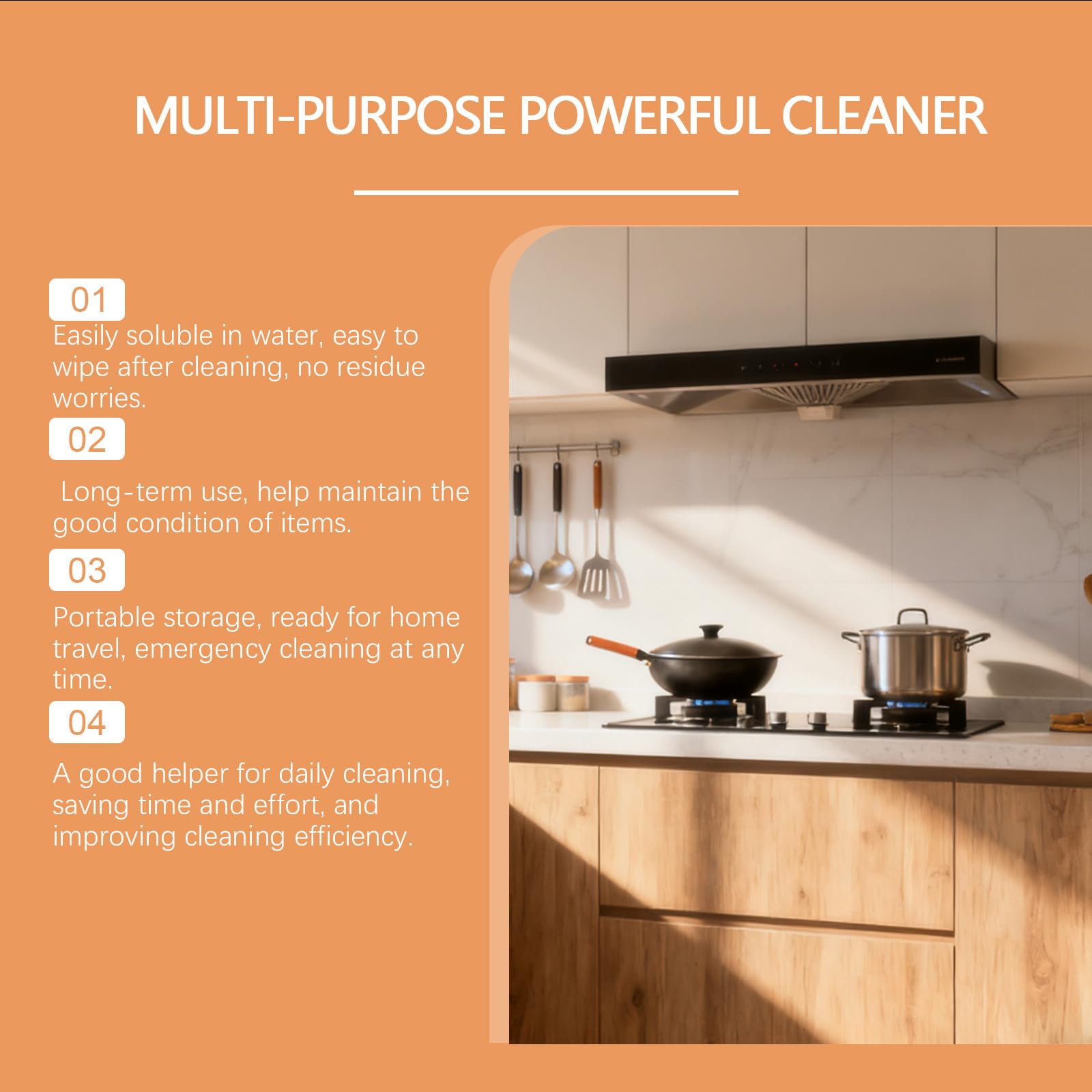 Multifunktionaler Powerful Cleaner,Edelstahlreiniger,Spülmaschinenreiniger,Ceranfeldreiniger,Natürlicher Kokosöl Fleckenentferner,Ölfleckentferner Für Küche,Stellt Glanz Wieder,260g(5 Stück)