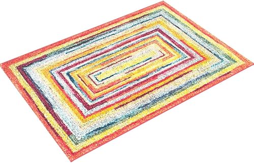 Miniatura 5 de nuLOOM Hargis Labyrinth - Alfombra de área, 3 x 5 pies, multicolor