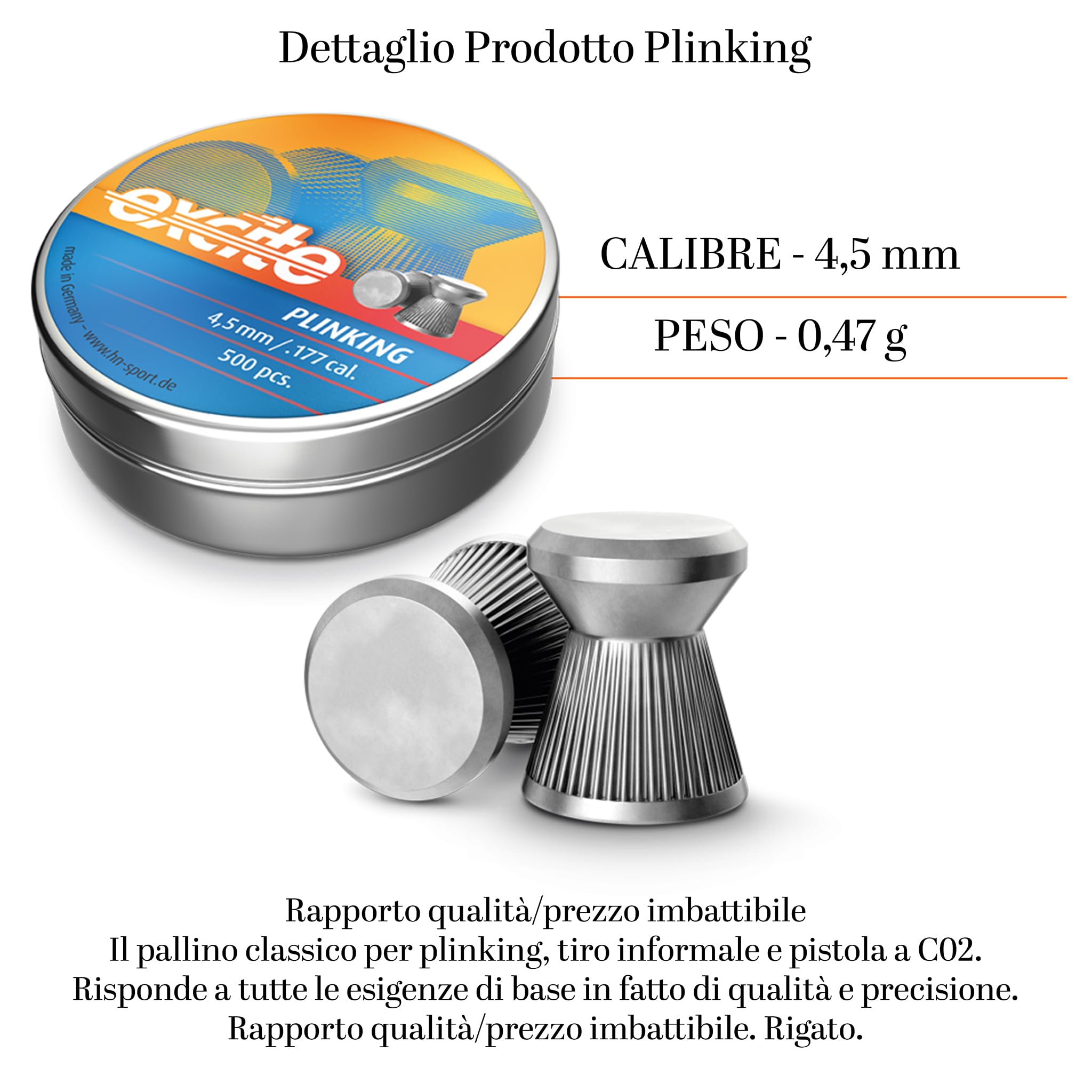 Kit Piombini Softair Cal. 4.5 - Set 3 Scatole HN Hammer, Spike, Plinking + 10 Bersagli 14x14 cm - Pallini Piombo per Carabina e Pistola Aria Compressa, Ideale per Tiro a Segno Sportivo
