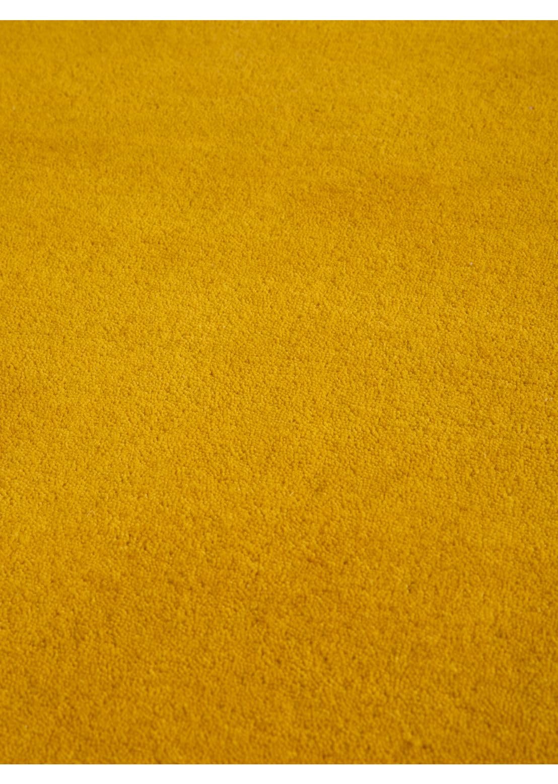 carpetfine handgefertigter Wollteppich Gabbeh Lola Läufer Gelb 75x240 cm Weich, Hochwertig, Zeitlos | Teppichläufer für Gemütlichkeit & Eleganz im Wohnzimmer, Schlafzimmer und Flur